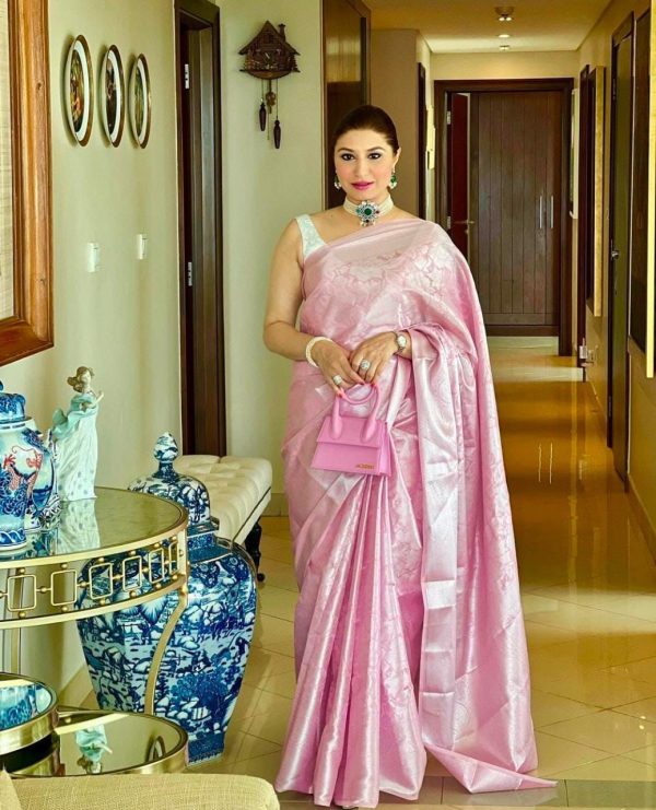 KPR 085 Pink Color Soft Lichi Silk Saree with Lace Work & Lace Border. Now at just ₹1299. Delivery 4-6 Working Days. Shop now. | Sarees, Bollywood Sarees, Creative Sarees, Designer Sarees, Embroidered Sarees, Ethnic Saree, Modern Digital sarees, Party Wear Sarees