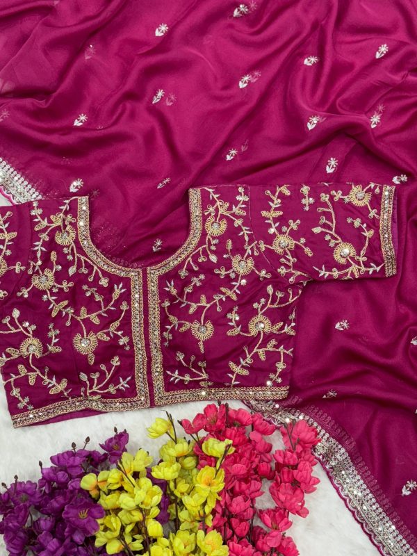 AC MAGIC CIRCLE Pink Soft Organza Saree Perfect for Wedding, Party, Haldi, Festival Celebrations, Diwali – . Grab it for ₹2099. Delivery 4-6 Working Days | Sarees, Bollywood Sarees, Creative Sarees, Designer Sarees, Embroidered Sarees, Ethnic Saree, Modern Digital sarees, Party Wear Sarees