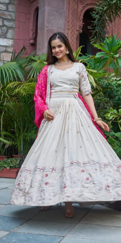 Ram 145 Pink Color Tissue Silk Lehenga Choli with Embroidery Work. Get it for ₹2599. Delivery 4-6 Working Days. Shop now. | Lehenga, Bollywood Lehenga, Creative Lehenga, Designer Lehenga, Embroidered Lehenga, Party Wear Lehenga