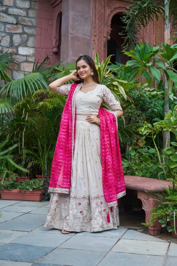 Ram 145 Pink Color Tissue Silk Lehenga Choli with Embroidery Work. Get it for ₹2599. Delivery 4-6 Working Days. Shop now. | Lehenga, Bollywood Lehenga, Creative Lehenga, Designer Lehenga, Embroidered Lehenga, Party Wear Lehenga