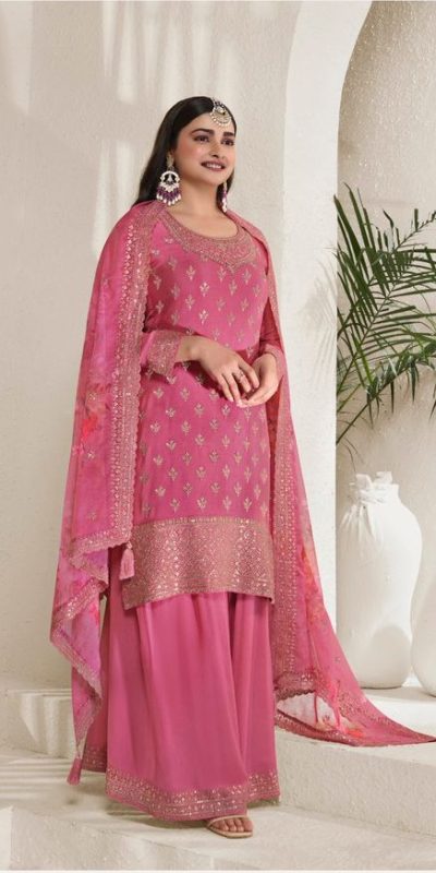 FC V 67831 Pink in Viscose Chinon Zari Work & Embroidery Work Salwar Suit . Grab it for ₹3049. Delivery 4-6 Working Days. Shop now. | Jump Suits, Salwar suit, Casual Suits, Creative suits, Designer Suits, Palazzo Suits, Party Wear Suits, Patiala Suits, Straight Suits