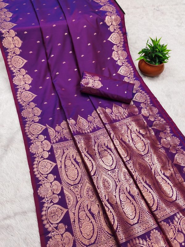MB 142 Purple Banarasi Silk with Zari Work & Lace Work Saree . Affordable Price ₹1899. Delivery 4-6 Working Days. Shop now. | Sarees, Bollywood Sarees, Creative Sarees, Designer Sarees, Embroidered Sarees, Ethnic Saree, Modern Digital sarees, Party Wear Sarees