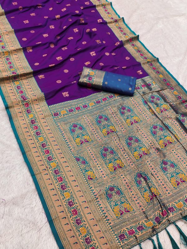 MB 18 Purple Color Banarasi silk Saree with Zari Work & Lace Work. Affordable Price ₹2449. Delivery 4-6 Working Days. Shop now. | Sarees, Bollywood Sarees, Creative Sarees, Designer Sarees, Embroidered Sarees, Ethnic Saree, Modern Digital sarees, Party Wear Sarees