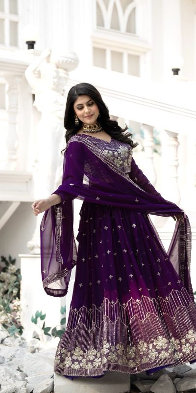 Ram 033 Purple Fox Georgette Lehenga Choli with Embroidery Work. Special Price ₹2499. Delivery 4-6 Working Days. Shop now. | Lehenga, Bollywood Lehenga, Creative Lehenga, Designer Lehenga, Embroidered Lehenga, Party Wear Lehenga