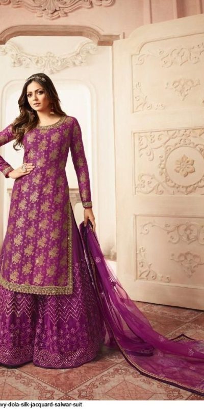 FC L.t 5401 Purple Color Jacquard Silk Georgette Diamond Sharara Suit Wedding, Party, Festive Expected Delivery 4-6 Working Days  @2999/- | Jump Suits, Salwar suit, Casual Suits, Creative suits, Designer Suits, Palazzo Suits, Party Wear Suits, Patiala Suits, Straight Suits