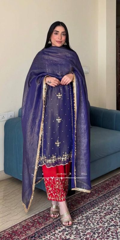 KF 1695 Purple Gold Crush Silk Salwar Suitwith Embroidery Work. Available at ₹1949 only. Delivery 4-6 Working Days. Shop now. | Jump Suits, Salwar suit, Casual Suits, Creative suits, Designer Suits, Palazzo Suits, Party Wear Suits, Patiala Suits, Straight Suits