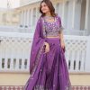 Ram 064 Purple Pure Chinon Lehenga Choli with Embroidery Work. Introductory Price ₹3049. Delivery 4-6 Working Days. Shop now. | Lehenga, Bollywood Lehenga, Creative Lehenga, Designer Lehenga, Embroidered Lehenga, Party Wear Lehenga