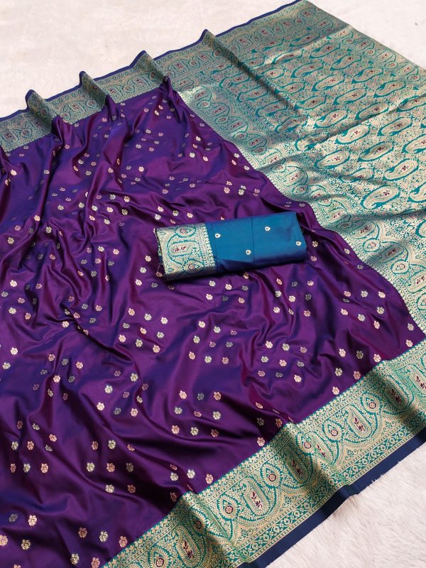 MB 3312-A Purple in Rich Banarasi Silk Zari Work & Lace Work Saree . Affordable Price ₹2049. Delivery 4-6 Working Days. Shop now. | Sarees, Bollywood Sarees, Creative Sarees, Designer Sarees, Embroidered Sarees, Ethnic Saree, Modern Digital sarees, Party Wear Sarees