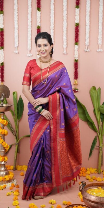 MS 536 Purple Color Banarasi Silk Saree with Zari Work. Wedding, Party, Festive, Events, Available at ₹1699 only. Delivery 4-6 Working Days. Shop now. | Sarees, Bollywood Sarees, Creative Sarees, Designer Sarees, Embroidered Sarees, Ethnic Saree, Modern Digital sarees, Party Wear Sarees