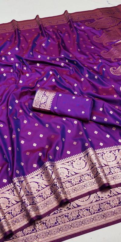MB 1132 Purple Banarasi silk Saree Perfect for Wedding, Party, Traditional Day, Lohri, Durga Puja – . Festive Deal ₹1849. Delivery 4-6 Working Days. | Sarees, Bollywood Sarees, Creative Sarees, Designer Sarees, Embroidered Sarees, Ethnic Saree, Modern Digital sarees, Party Wear Sarees