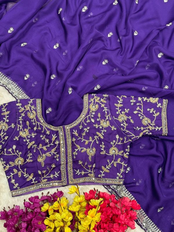 AC MAGIC CIRCLE Purple Soft Organza Saree Perfect for Wedding, Party, Haldi, Festival Celebrations, Diwali – . Grab it for ₹2099. Delivery 4-6 Working Days | Sarees, Bollywood Sarees, Creative Sarees, Designer Sarees, Embroidered Sarees, Ethnic Saree, Modern Digital sarees, Party Wear Sarees