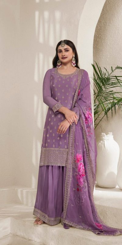 FC V 67831 Purple in Viscose Chinon Zari Work & Embroidery Work Salwar Suit . Grab it for ₹3049. Delivery 4-6 Working Days. Shop now. | Jump Suits, Salwar suit, Casual Suits, Creative suits, Designer Suits, Palazzo Suits, Party Wear Suits, Patiala Suits, Straight Suits