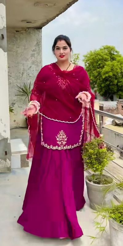 ND 5041 Rani Pink Natural Crep Silk Lehenga Choli Perfect for Wedding, Party, Onam, Haldi, Makar Sankranti – . Special Price ₹2149. Delivery 4-6 W | Jump Suits, Salwar suit, Casual Suits, Creative suits, Designer Suits, Palazzo Suits, Party Wear Suits, Patiala Suits, Straight Suits