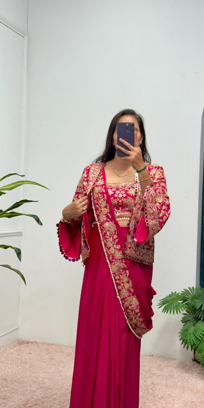 ST 1074 Red Color Chinon Saree with Embroidery Work & Lace Work. Wedding, Party, Festive, Events, Best Price ₹2399. Delivery 4-6 Working Days. Shop now. | Sarees, Bollywood Sarees, Creative Sarees, Designer Sarees, Embroidered Sarees, Ethnic Saree, Modern Digital sarees, Party Wear Sarees