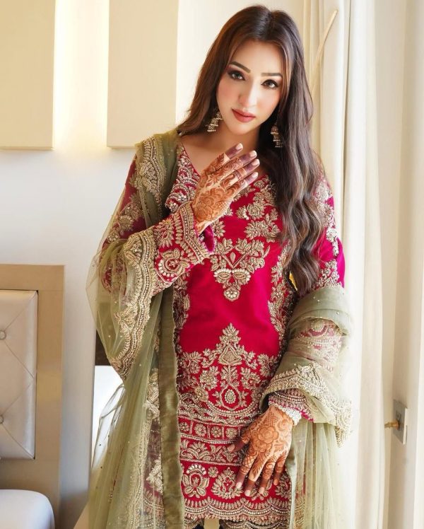 SR 1692 Red in Faux Georgette Bead Work & Embroidery Work Salwar Suit . Introductory Price ₹2099. Delivery 4-6 Working Days. Shop now. | Jump Suits, Salwar suit, Casual Suits, Creative suits, Designer Suits, Palazzo Suits, Party Wear Suits, Patiala Suits, Straight Suits