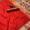 MS 530 Red Pure Banarasi Silk Saree. Perfect for Wedding, Party, Family Gatherings, Ethnic Day, Eid – Affordable Price ₹1649. Delivery 4-6 Working Days | Sarees, Bollywood Sarees, Creative Sarees, Designer Sarees, Embroidered Sarees, Ethnic Saree, Modern Digital sarees, Party Wear Sarees