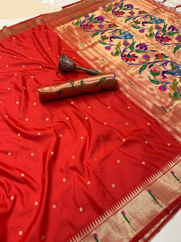 MS 530 Red Pure Banarasi Silk Saree. Perfect for Wedding, Party, Family Gatherings, Ethnic Day, Eid – Affordable Price ₹1649. Delivery 4-6 Working Days | Sarees, Bollywood Sarees, Creative Sarees, Designer Sarees, Embroidered Sarees, Ethnic Saree, Modern Digital sarees, Party Wear Sarees