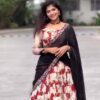 Red Rayon Cotton Kalamkari Print Lehenga Choli
