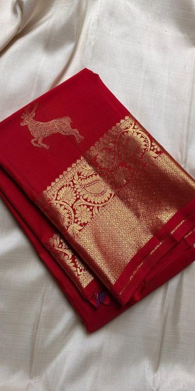 KPR 239 Red Soft Lichi Silk Saree Perfect for Wedding, Party, Haldi, Onam, Pooja – . Special Price ₹1499. Delivery 4-6 Working Days. Shop now. | Sarees, Bollywood Sarees, Creative Sarees, Designer Sarees, Embroidered Sarees, Ethnic Saree, Modern Digital sarees, Party Wear Sarees
