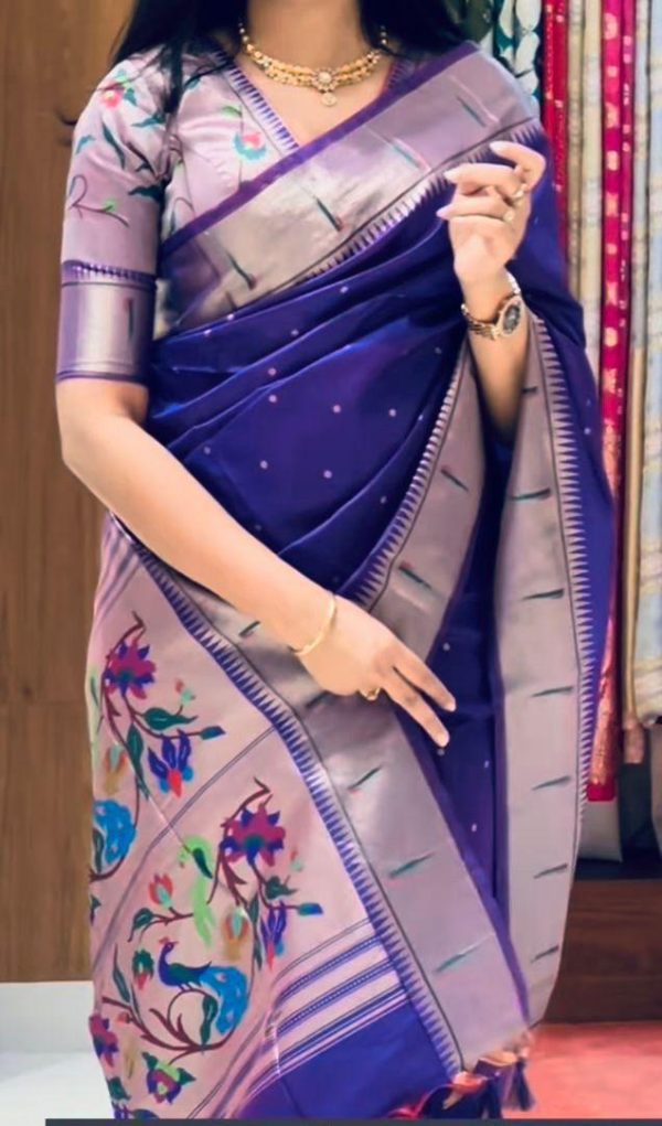 MS 530 Royal Blue Banarasi Silk Saree. Perfect for Wedding, Party, Family Gatherings, Ethnic Day, Eid – Affordable Price ₹1649. Delivery 4-6 Working Days | Sarees, Bollywood Sarees, Creative Sarees, Designer Sarees, Embroidered Sarees, Ethnic Saree, Modern Digital sarees, Party Wear Sarees