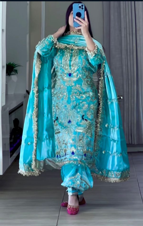 NF 1239 Sky Blue Natural Crep Salwar Suit Perfect for Wedding, Party, Haldi, Festival Celebrations, Housewarming – . Get it for ₹2449. Delivery 4-6 Wor | Jump Suits, Salwar suit, Casual Suits, Creative suits, Designer Suits, Palazzo Suits, Party Wear Suits, Patiala Suits, Straight Suits