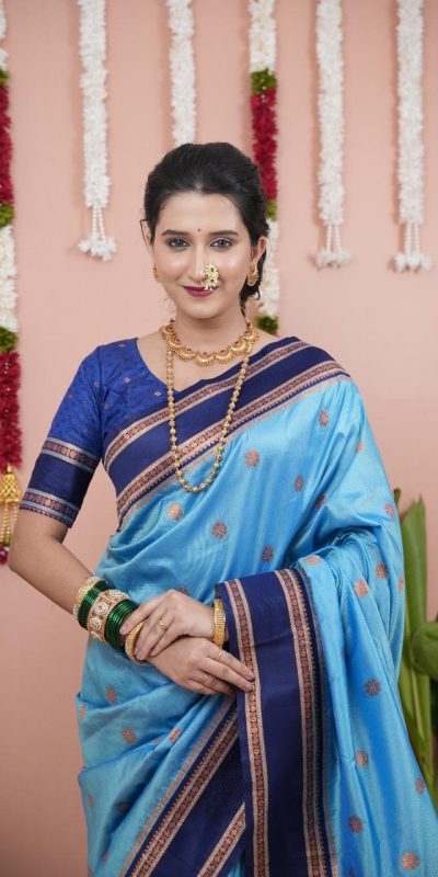 MS 536 Sky Blue Color Banarasi Silk Saree with Zari Work. Wedding, Party, Festive, Events, Available at ₹1699 only. Delivery 4-6 Working Days. Shop now. | Sarees, Bollywood Sarees, Creative Sarees, Designer Sarees, Embroidered Sarees, Ethnic Saree, Modern Digital sarees, Party Wear Sarees