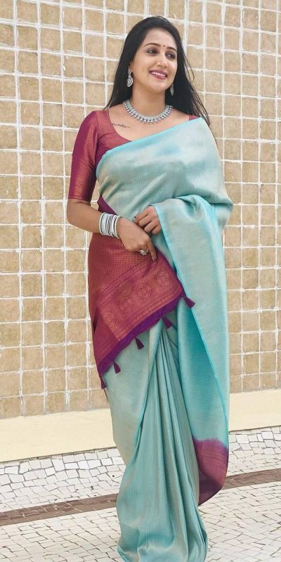 KP 4084 Sky Blue Soft Lichi Silk Saree with Lace Work & Lace Border. Festive Deal ₹1399. Delivery 4-6 Working Days. Shop now. | Sarees, Bollywood Sarees, Creative Sarees, Designer Sarees, Embroidered Sarees, Ethnic Saree, Modern Digital sarees, Party Wear Sarees