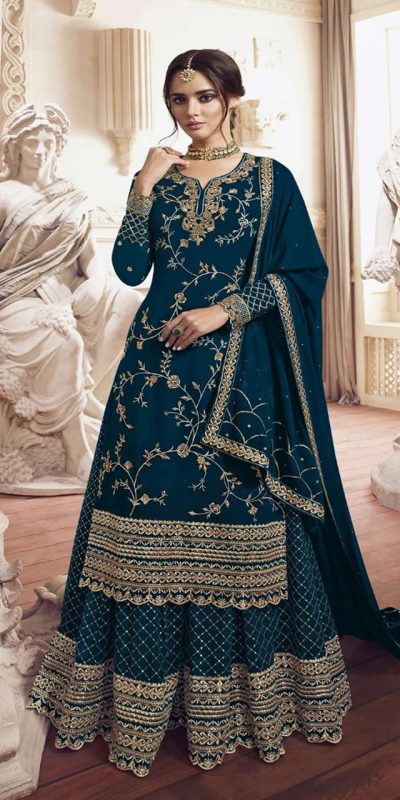 FC LT 4902 Teal Georgette with Embroidery Work Salwar Suit . Affordable Price ₹2399. Delivery 4-6 Working Days. Shop now. | Jump Suits, Salwar suit, Casual Suits, Creative suits, Designer Suits, Palazzo Suits, Party Wear Suits, Patiala Suits, Straight Suits