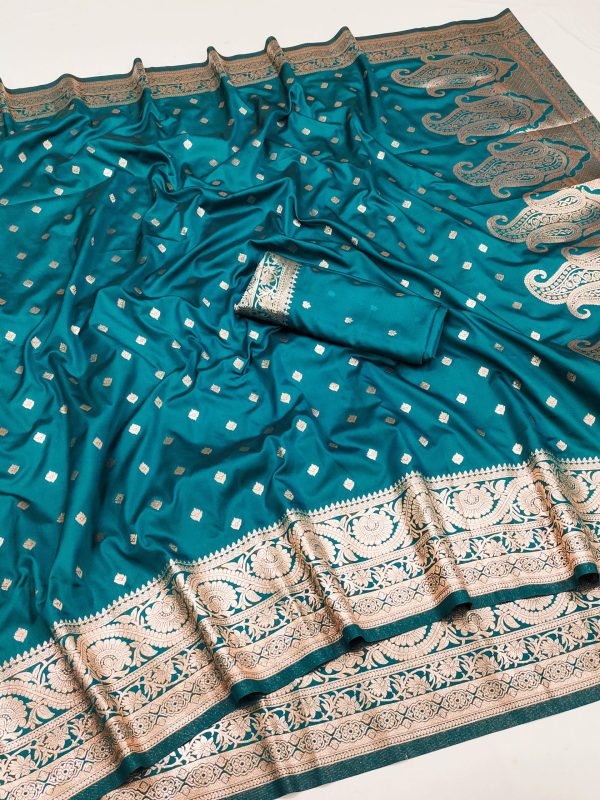 MB 1132 Teal Banarasi silk Saree Perfect for Wedding, Party, Traditional Day, Lohri, Durga Puja – . Festive Deal ₹1849. Delivery 4-6 Working Days. | Sarees, Bollywood Sarees, Creative Sarees, Designer Sarees, Embroidered Sarees, Ethnic Saree, Modern Digital sarees, Party Wear Sarees
