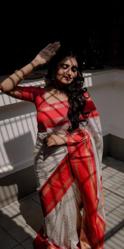 KPR 240 White in Color Soft Lichi Silk Lace Work & Lace Border Saree . Now at just ₹1449. Delivery 4-6 Working Days. Shop now. | Sarees, Bollywood Sarees, Creative Sarees, Designer Sarees, Embroidered Sarees, Ethnic Saree, Modern Digital sarees, Party Wear Sarees