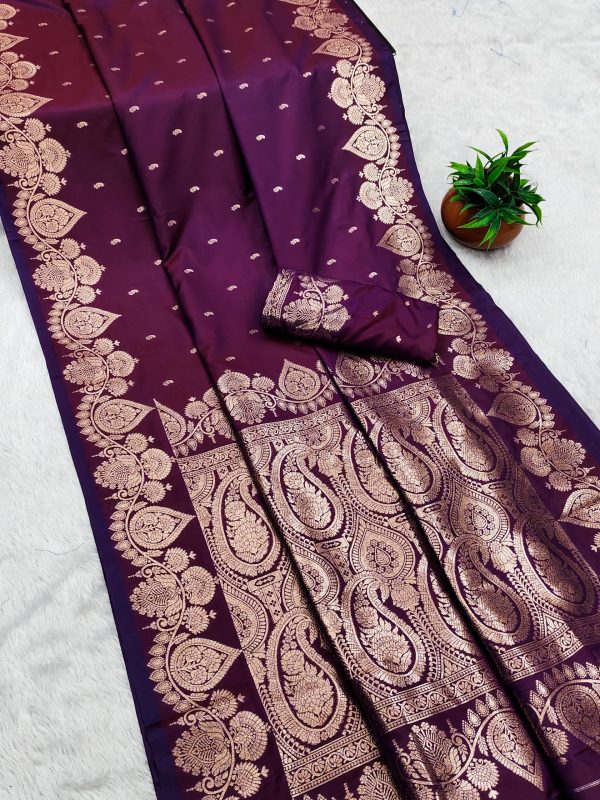MB 142 Wine Banarasi Silk with Zari Work & Lace Work Saree . Affordable Price ₹1899. Delivery 4-6 Working Days. Shop now. | Sarees, Bollywood Sarees, Creative Sarees, Designer Sarees, Embroidered Sarees, Ethnic Saree, Modern Digital sarees, Party Wear Sarees