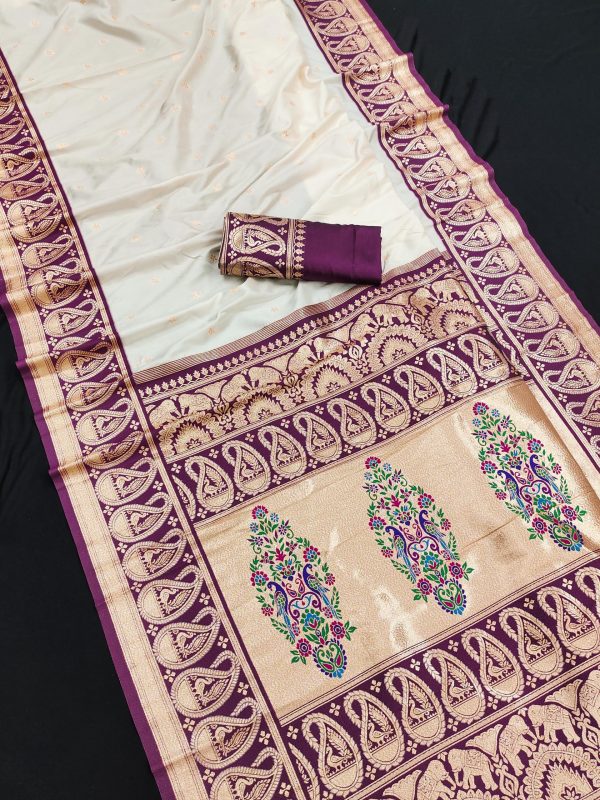 MB 1213 Wine Color Banarasi Saree with Zari Work & Lace Work. Wedding, Party, Festive, Events, Festive Deal ₹2099. Delivery 4-6 Working Days. Shop now. | Sarees, Bollywood Sarees, Creative Sarees, Designer Sarees, Embroidered Sarees, Ethnic Saree, Modern Digital sarees, Party Wear Sarees