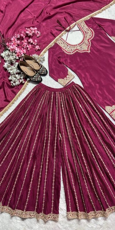 ND 5029 Wine Chinon Silk with Lace Work & Embroidery Work Salwar Suit . Special Price ₹2099. Delivery 4-6 Working Days. Shop now. | Jump Suits, Salwar suit, Casual Suits, Creative suits, Designer Suits, Palazzo Suits, Party Wear Suits, Patiala Suits, Straight Suits