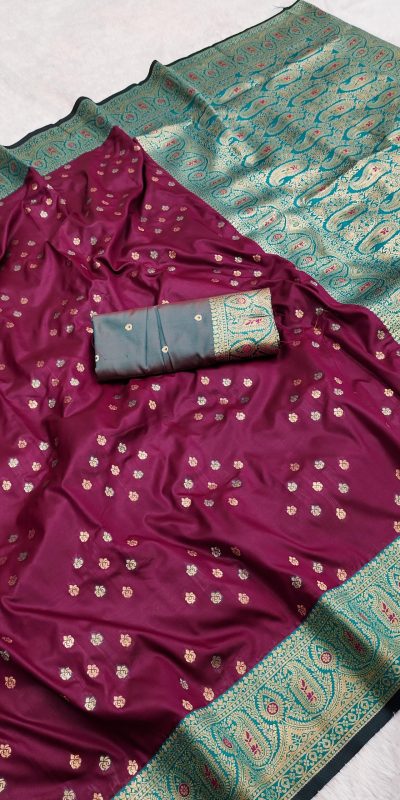 MB 3312-A Wine in Rich Banarasi Silk Zari Work & Lace Work Saree . Affordable Price ₹2049. Delivery 4-6 Working Days. Shop now. | Sarees, Bollywood Sarees, Creative Sarees, Designer Sarees, Embroidered Sarees, Ethnic Saree, Modern Digital sarees, Party Wear Sarees