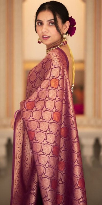 KPR 231 Wine Soft Lichi Silk Saree with Designer Work. Wedding, Party, Festive, Events, Festive Deal ₹1449. Delivery 4-6 Working Days. Shop now. | Sarees, Bollywood Sarees, Creative Sarees, Designer Sarees, Embroidered Sarees, Ethnic Saree, Modern Digital sarees, Party Wear Sarees