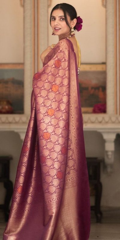 KPR 231 Wine Soft Lichi Silk Saree with Designer Work. Wedding, Party, Festive, Events, Festive Deal ₹1449. Delivery 4-6 Working Days. Shop now. | Sarees, Bollywood Sarees, Creative Sarees, Designer Sarees, Embroidered Sarees, Ethnic Saree, Modern Digital sarees, Party Wear Sarees