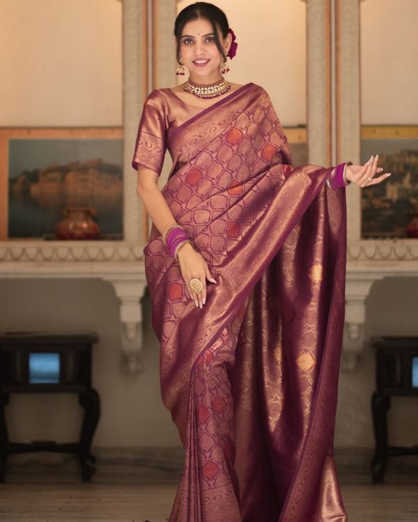 KPR 231 Wine Soft Lichi Silk Saree with Designer Work. Wedding, Party, Festive, Events, Festive Deal ₹1449. Delivery 4-6 Working Days. Shop now. | Sarees, Bollywood Sarees, Creative Sarees, Designer Sarees, Embroidered Sarees, Ethnic Saree, Modern Digital sarees, Party Wear Sarees