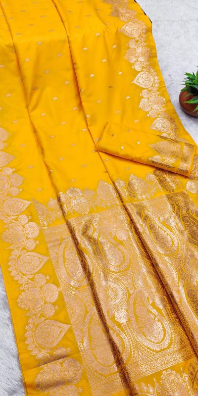 MB 142 Yellow Banarasi Silk with Zari Work & Lace Work Saree . Affordable Price ₹1899. Delivery 4-6 Working Days. Shop now. | Sarees, Bollywood Sarees, Creative Sarees, Designer Sarees, Embroidered Sarees, Ethnic Saree, Modern Digital sarees, Party Wear Sarees