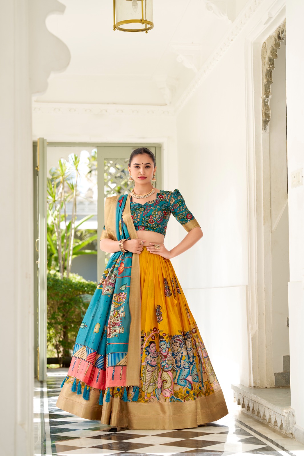 LNB 1017 Yellow Dola Silk Lehenga Choli. Perfect for Wedding, Party, Pooja, Reception, Bridal Wear – Available at ₹1899 only. Delivery 4-6 Working Day | Lehenga, Bollywood Lehenga, Creative Lehenga, Designer Lehenga, Embroidered Lehenga, Party Wear Lehenga