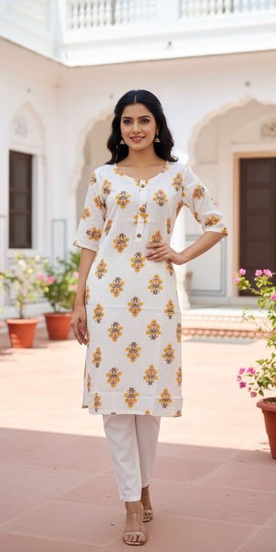 INLI White Beauty Yellow Color Rayon Print Kurti with Designer Work. Get it for ₹1199. Delivery 4-6 Working Days. Shop now. | Kurti, Bollywood Kurti, Creative Kurtis, Designer Kurti, Party Wear Kurti, Selfie Kurti