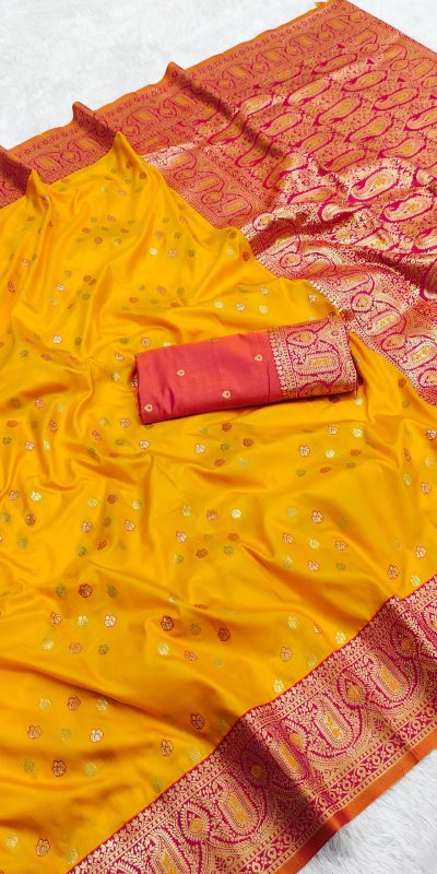 MB 3312-A Yellow in Rich Banarasi Silk Zari Work & Lace Work Saree . Affordable Price ₹2049. Delivery 4-6 Working Days. Shop now. | Sarees, Bollywood Sarees, Creative Sarees, Designer Sarees, Embroidered Sarees, Ethnic Saree, Modern Digital sarees, Party Wear Sarees