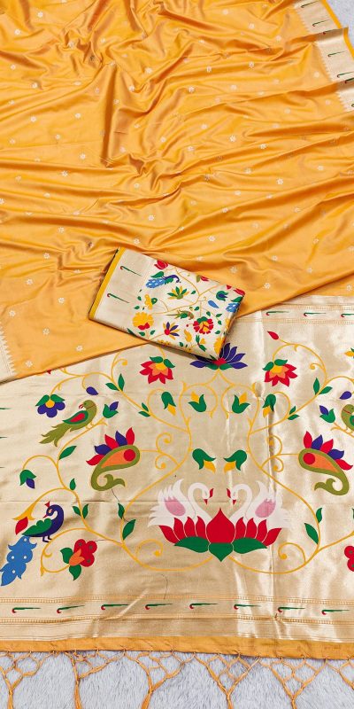 MB 149 Yellow Silk Saree with Zari Work & Lace Work. Wedding, Party, Festive, Events, Grab it for ₹2549. Delivery 4-6 Working Days. Shop now. | Sarees, Bollywood Sarees, Creative Sarees, Designer Sarees, Embroidered Sarees, Ethnic Saree, Modern Digital sarees, Party Wear Sarees