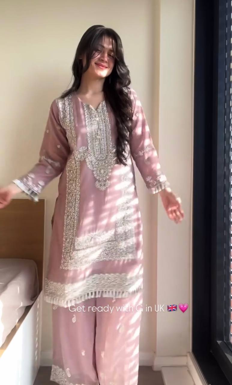 BT 5017 Baby Pink Fox Georgette Salwar Suit with Sequins Work & Embroidery Work. Get it for ₹2399. Delivery 4-6 Working Days. Shop now. | Jump Suits, Tops & Bottoms, Track Suits, Salwar suit, Casual Suits, Creative suits, Designer Suits, Palazzo Suits, Party Wear Suits, Patiala Suits, Straight Suits, Trendy Wear