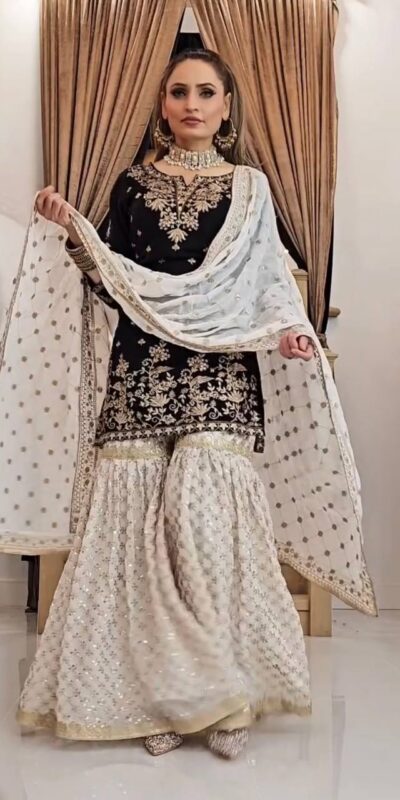 VLM 264 Black in Fox Georgette Embroidery Work & Lace Work Salwar Suit . Best Price ₹2399. Delivery 4-6 Working Days. Shop now. | Jump Suits, Tops & Bottoms, Track Suits, Salwar suit, Casual Suits, Creative suits, Designer Suits, Palazzo Suits, Party Wear Suits, Patiala Suits, Straight Suits, Trendy Wear