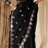 DF 3457 Black Color Georgette Sequence Original Mirror Work Saree Casual, Wedding, Festive, Events . Expected Delivery  4-6 Working Days @2099/- only                                                                                | Sarees, Bollywood Sarees, Creative Sarees, Designer Sarees, Embroidered Sarees, Ethnic Saree, Modern Digital sarees, Party Wear Sarees