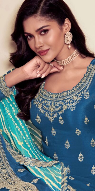 DS V 72961 Blue in Viscose Chinon Zari Work & Embroidery Work Salwar Suit . Special Price ₹2549. Delivery 4-6 Working Days. Shop now. | Jump Suits, Tops & Bottoms, Track Suits, Salwar suit, Casual Suits, Creative suits, Designer Suits, Palazzo Suits, Party Wear Suits, Patiala Suits, Straight Suits, Trendy Wear