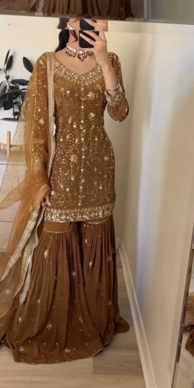 ZSR 3151 Chiku in Georgette Embroidery Work & Lace Work Salwar Suit With. Festive Deal ₹2149. Delivery 4-6 Working Days. Shop now. | Jump Suits, Tops & Bottoms, Track Suits, Salwar suit, Casual Suits, Creative suits, Designer Suits, Palazzo Suits, Party Wear Suits, Patiala Suits, Straight Suits, Trendy Wear