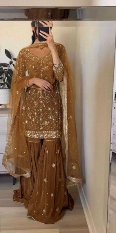 ZSR 3151 Chiku in Georgette Embroidery Work & Lace Work Salwar Suit With. Festive Deal ₹2149. Delivery 4-6 Working Days. Shop now. | Jump Suits, Tops & Bottoms, Track Suits, Salwar suit, Casual Suits, Creative suits, Designer Suits, Palazzo Suits, Party Wear Suits, Patiala Suits, Straight Suits, Trendy Wear