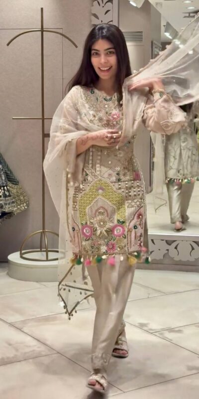 BT 5010 Cream in Faux Georgette Mirror Work & Embroidery Work Salwar Suit . Exclusive Offer ₹2099. Delivery 4-6 Working Days. Shop now. | Jump Suits, Tops & Bottoms, Track Suits, Salwar suit, Casual Suits, Creative suits, Designer Suits, Palazzo Suits, Party Wear Suits, Patiala Suits, Straight Suits, Trendy Wear