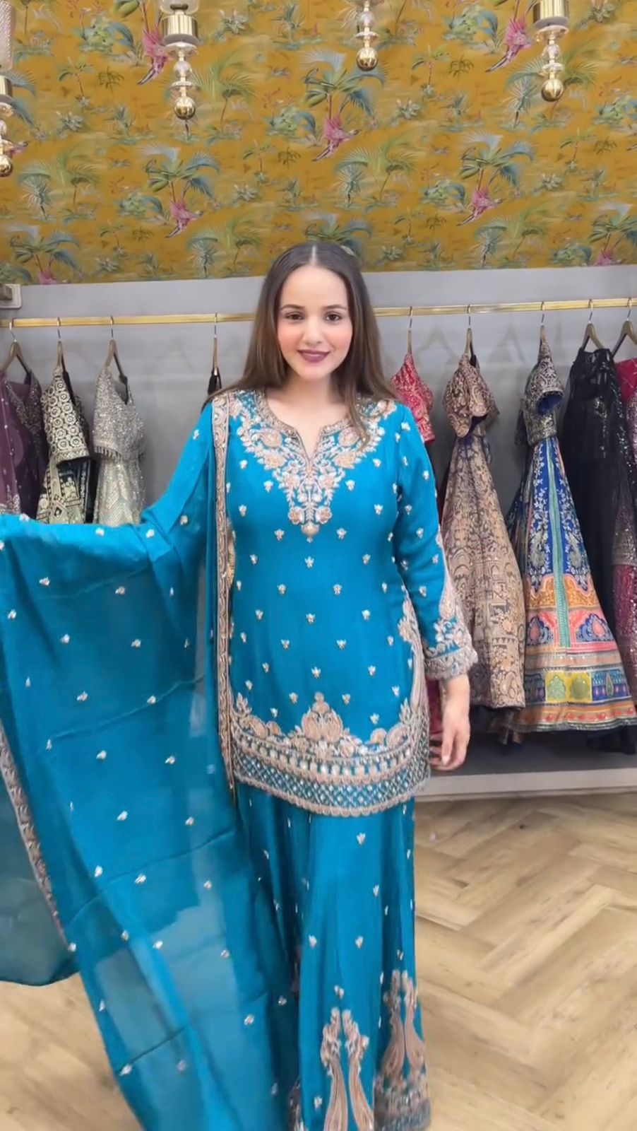 LG 2029 Firozi Chinon Salwar Suit with Embroidery Work. Wedding, Party, Festive, Events, Special Price ₹2399. Delivery 4-6 Working Days. Shop now. | Jump Suits, Tops & Bottoms, Track Suits, Salwar suit, Casual Suits, Creative suits, Designer Suits, Palazzo Suits, Party Wear Suits, Patiala Suits, Straight Suits, Trendy Wear